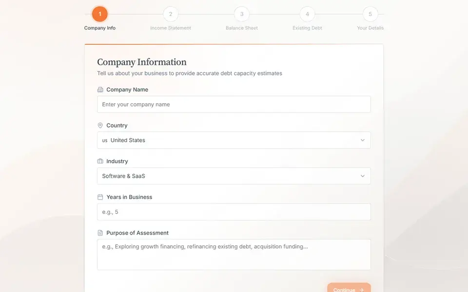 Debt Capacity Calculator