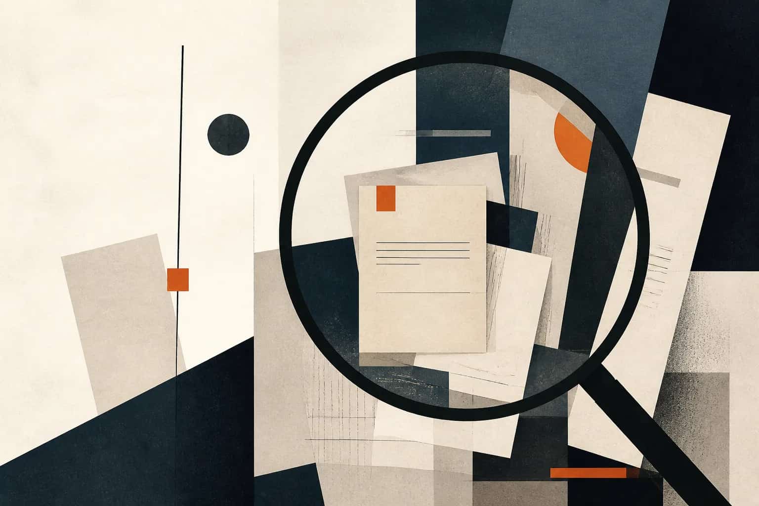 Abstract editorial artwork for "11 Questions to Ask Before Buying a Business"