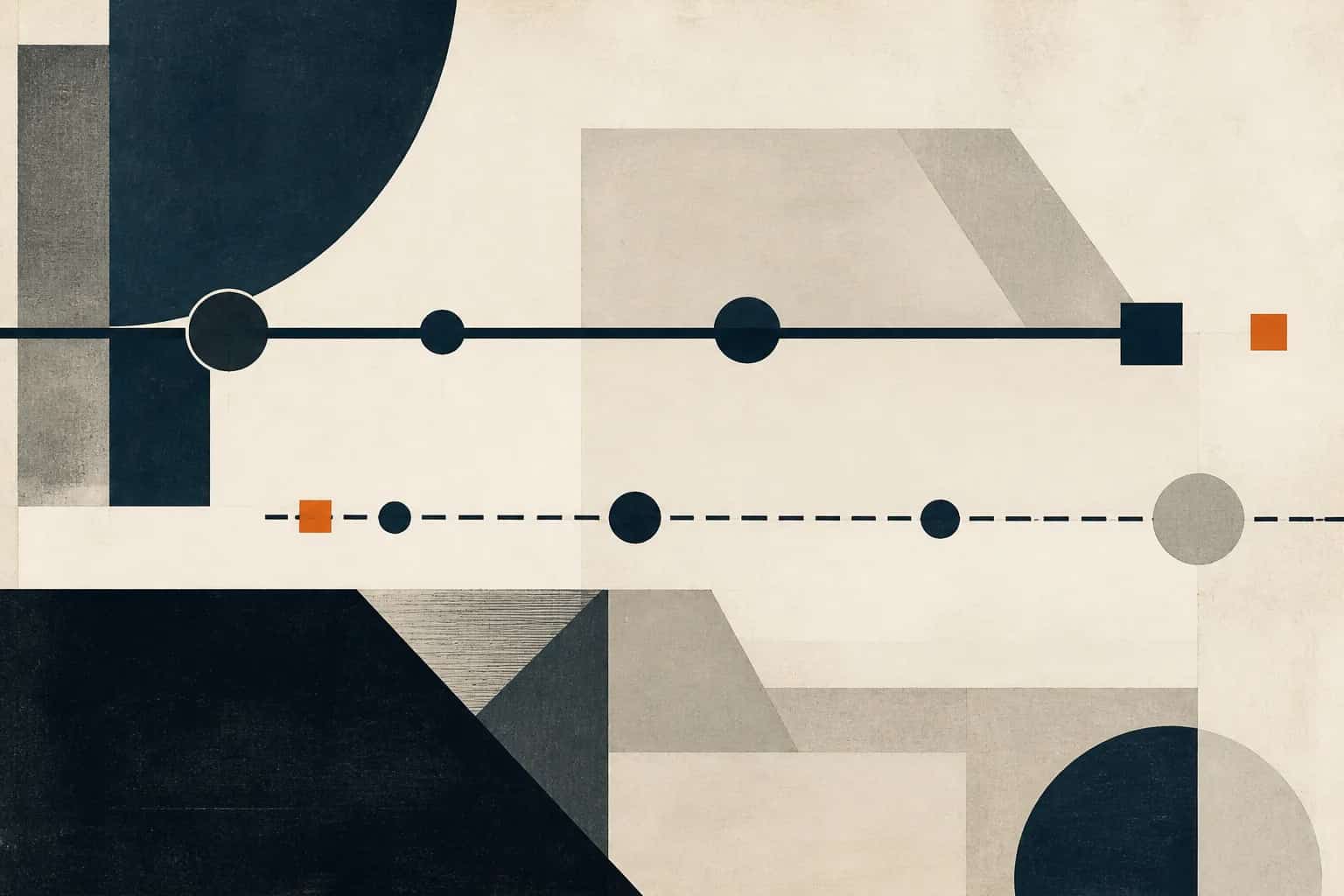Abstract editorial artwork for "Cash vs Accrual Accounting: What Businesses Should Know"