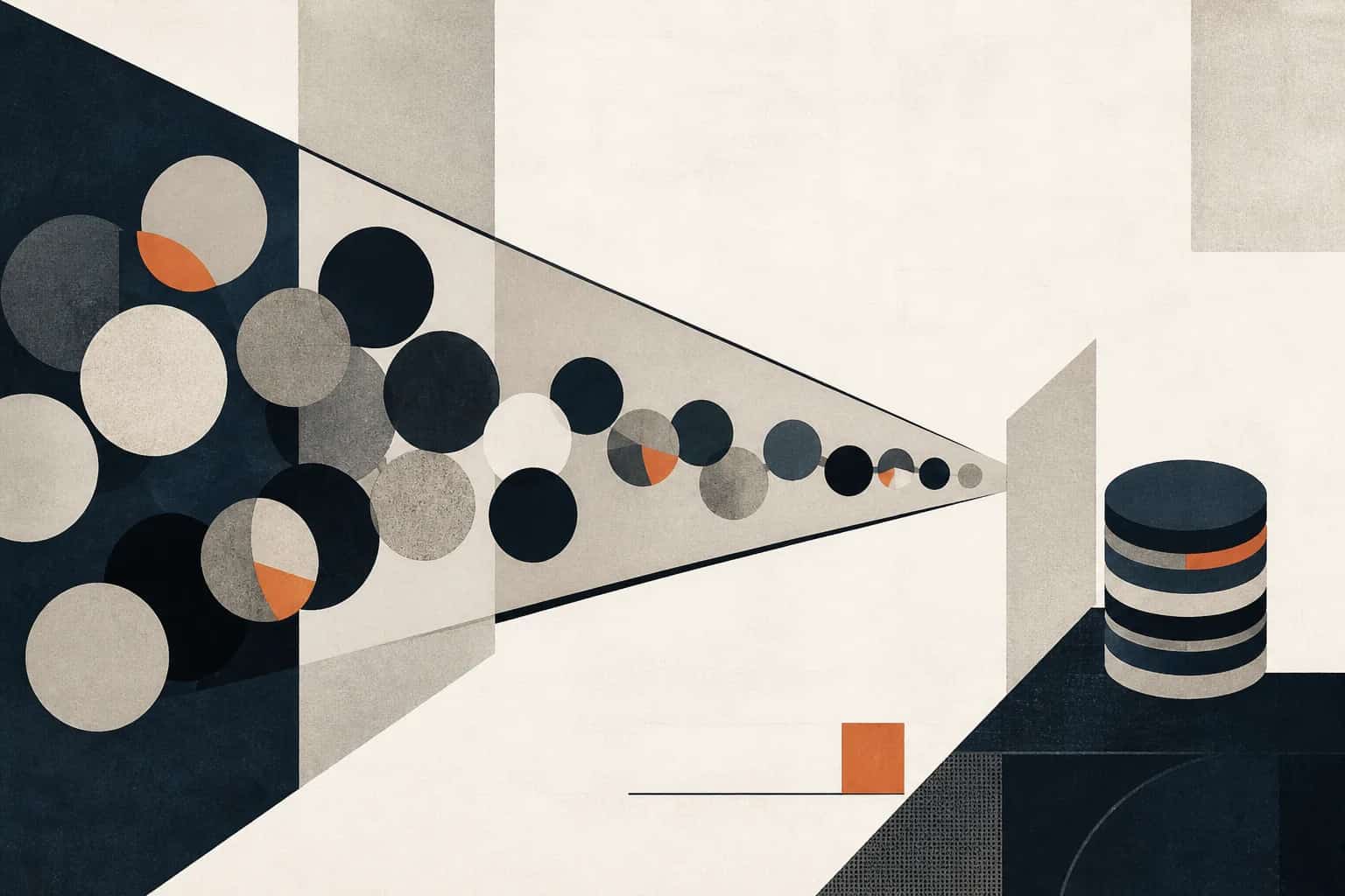 Abstract editorial artwork for "Accounts Receivable Practices That Improve Cash Flow and Growth"