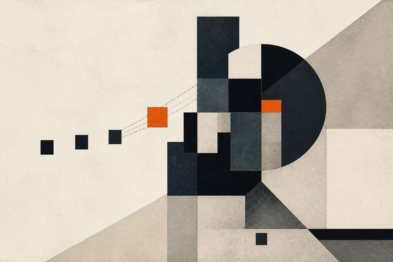 Abstract editorial artwork for "Buy-and-Build Strategy in Private Equity: How It Works"