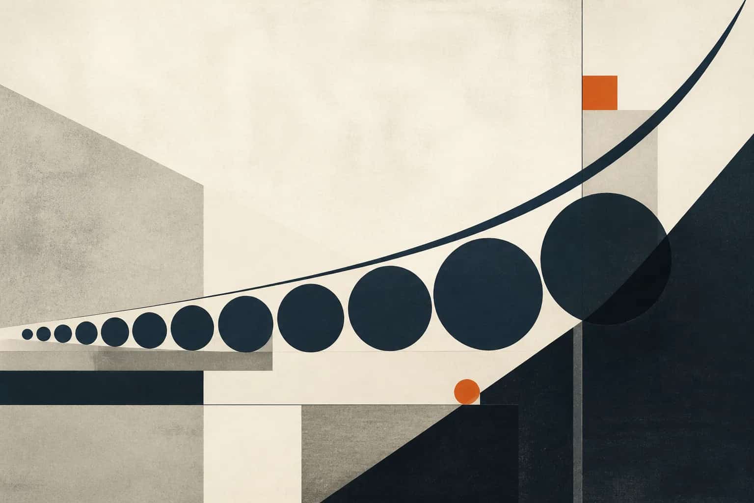 Abstract editorial artwork for "SaaS Valuation Metrics and Methods: ARR, NRR and Multiples"