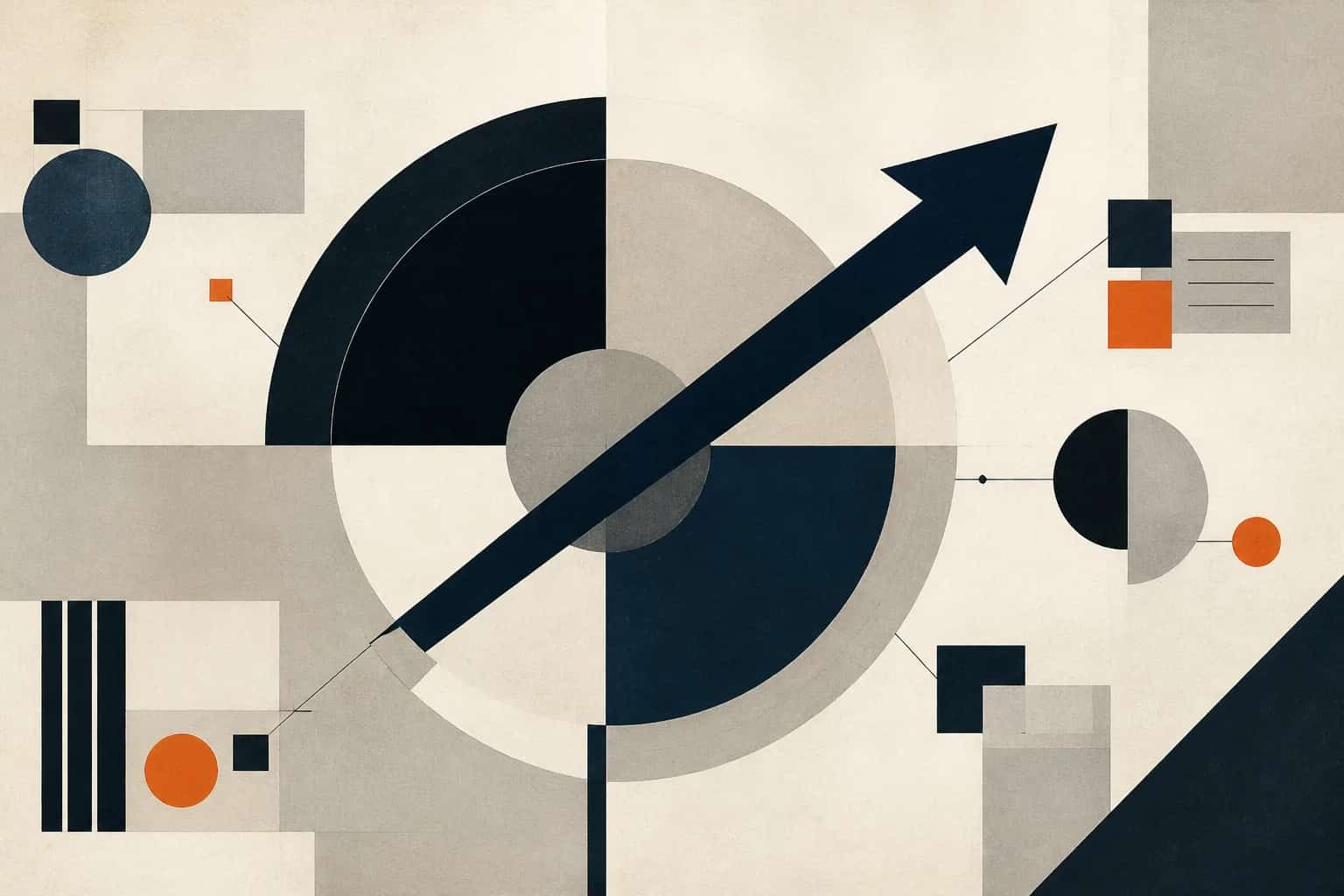 Abstract editorial artwork for "Annual Planning: Build a Strategy, Budget and Operating Cadence"