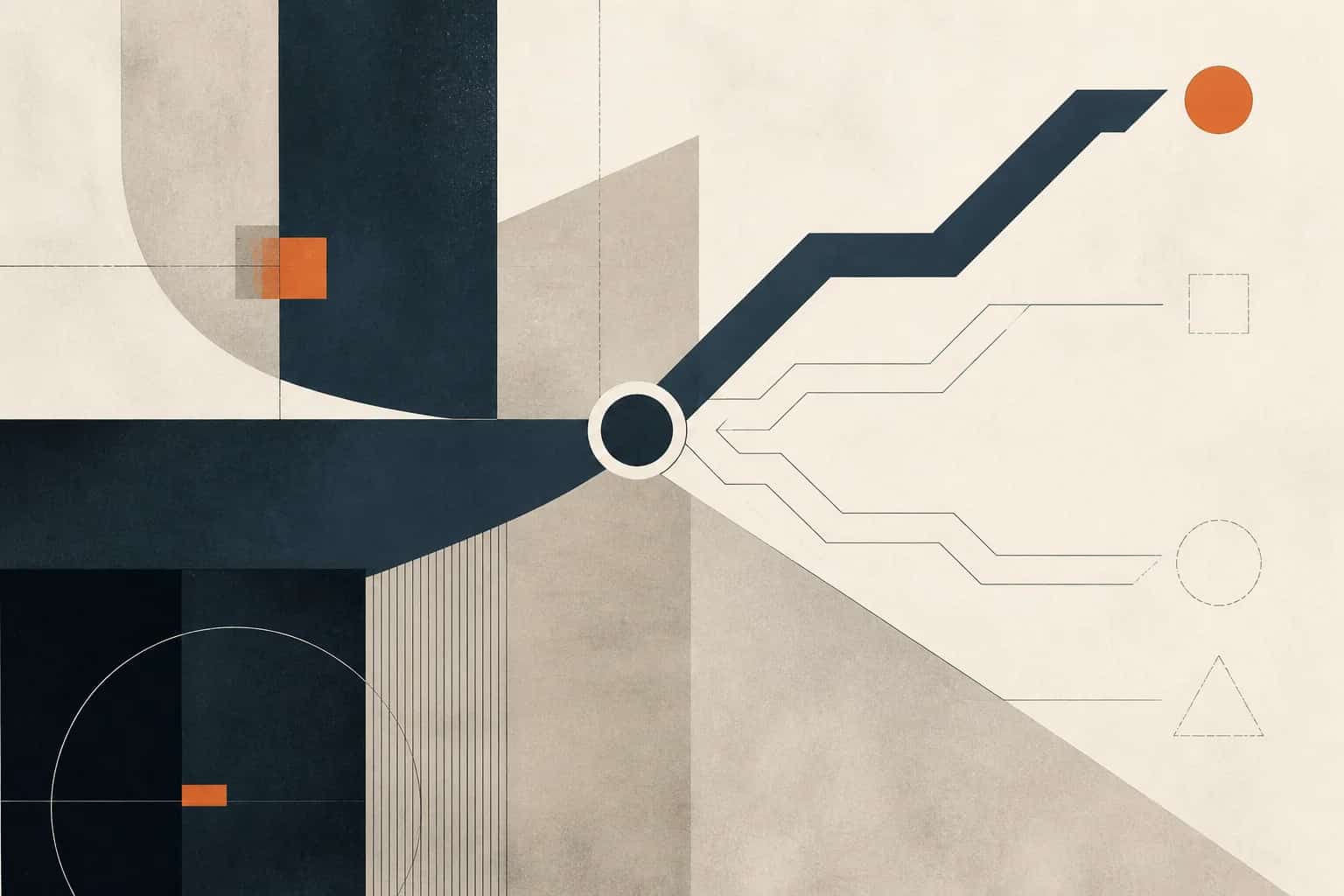 Abstract editorial artwork for "Private Equity Growth Capital: When It Fits and When It Does Not"