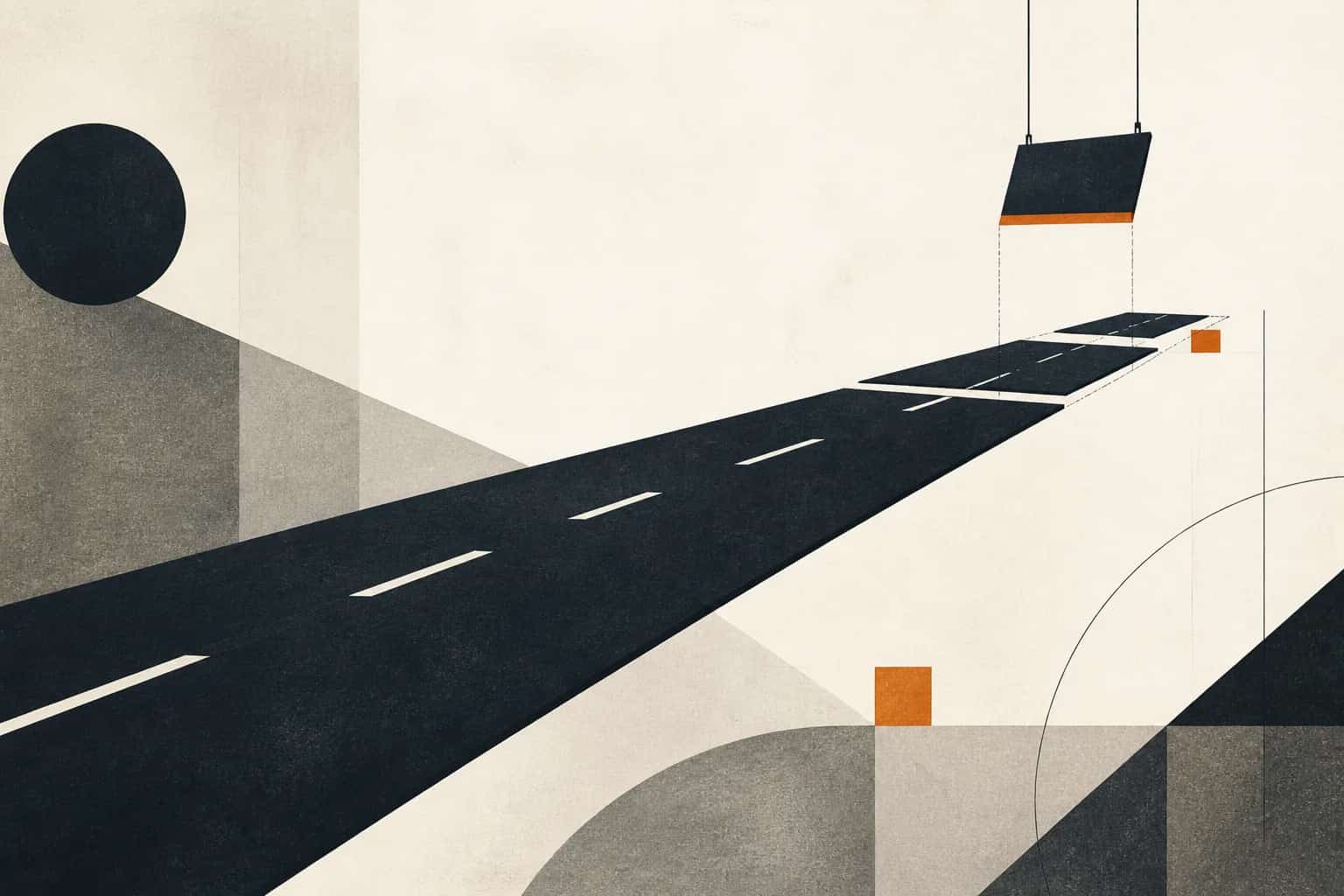 Abstract editorial artwork for "How to Extend Startup Runway Without Killing Growth"
