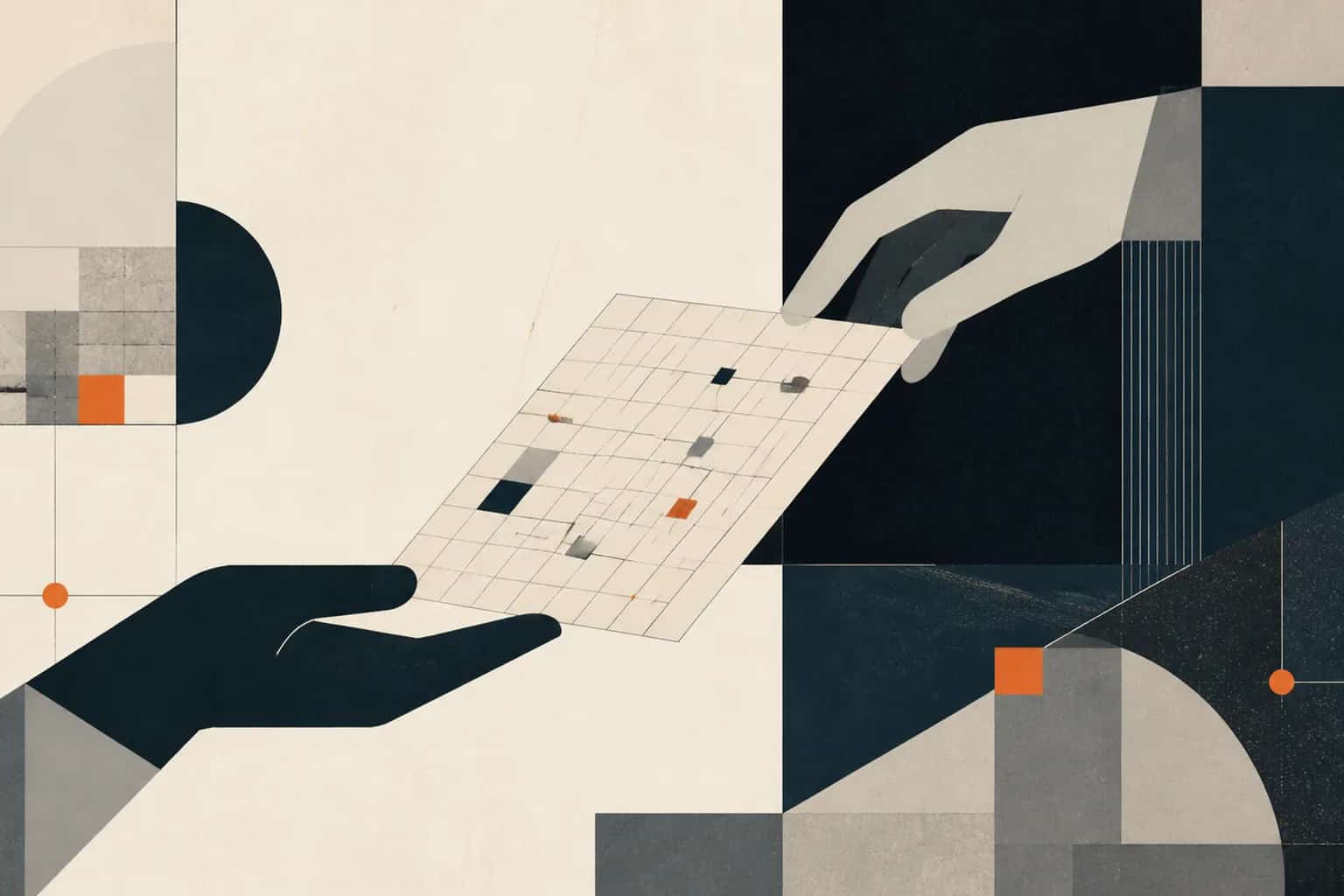 Abstract editorial artwork for "How to Sell a Software Company: Process, Valuation and Diligence"