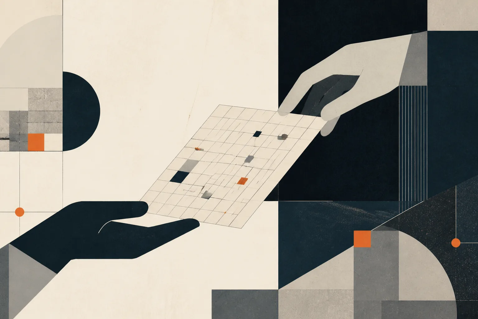 Abstract editorial artwork for "How to Sell a Software Company: Process, Valuation and Diligence"