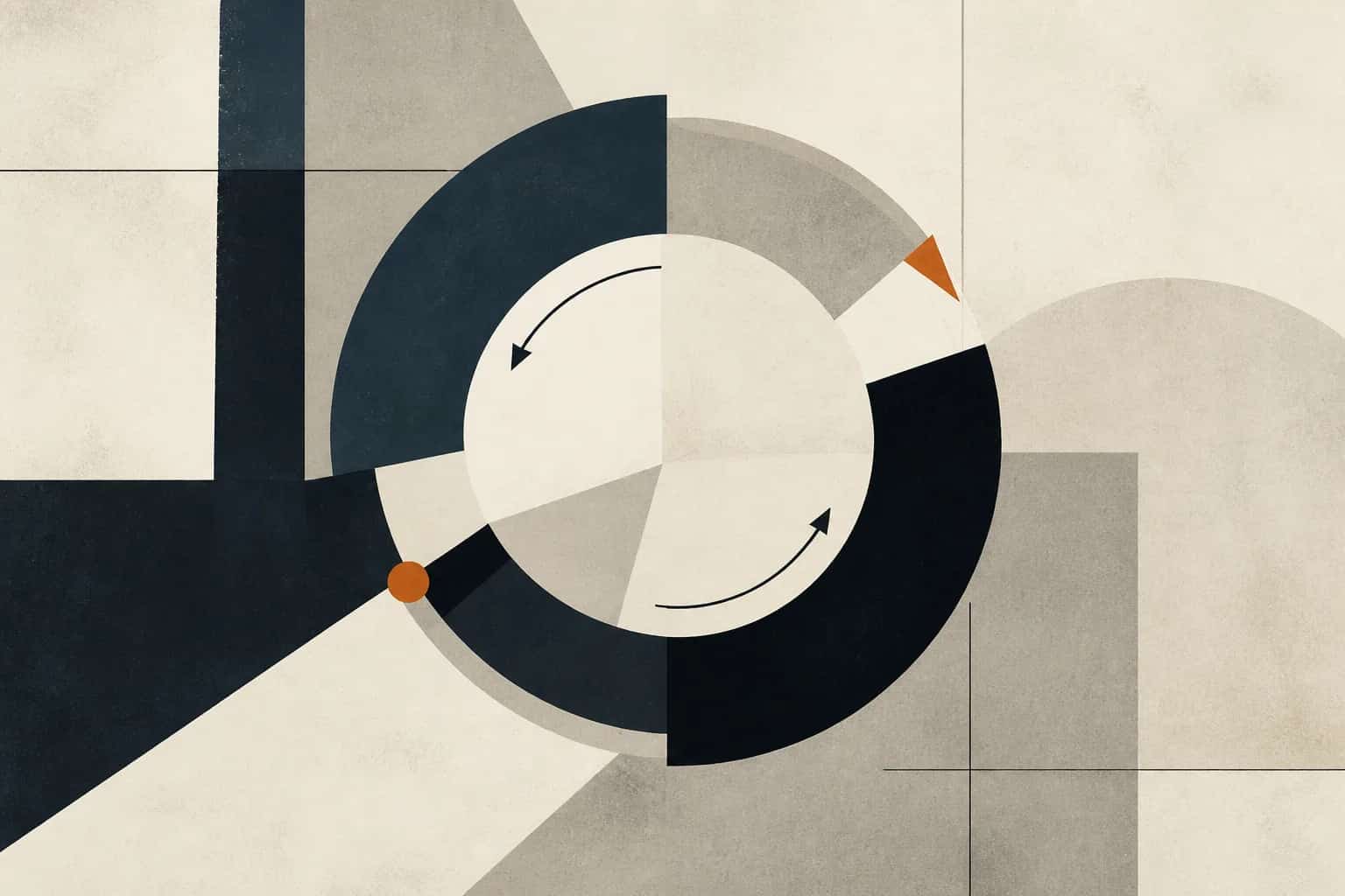 Abstract editorial artwork for "Revolver Debt: How Revolving Credit Lines Work"