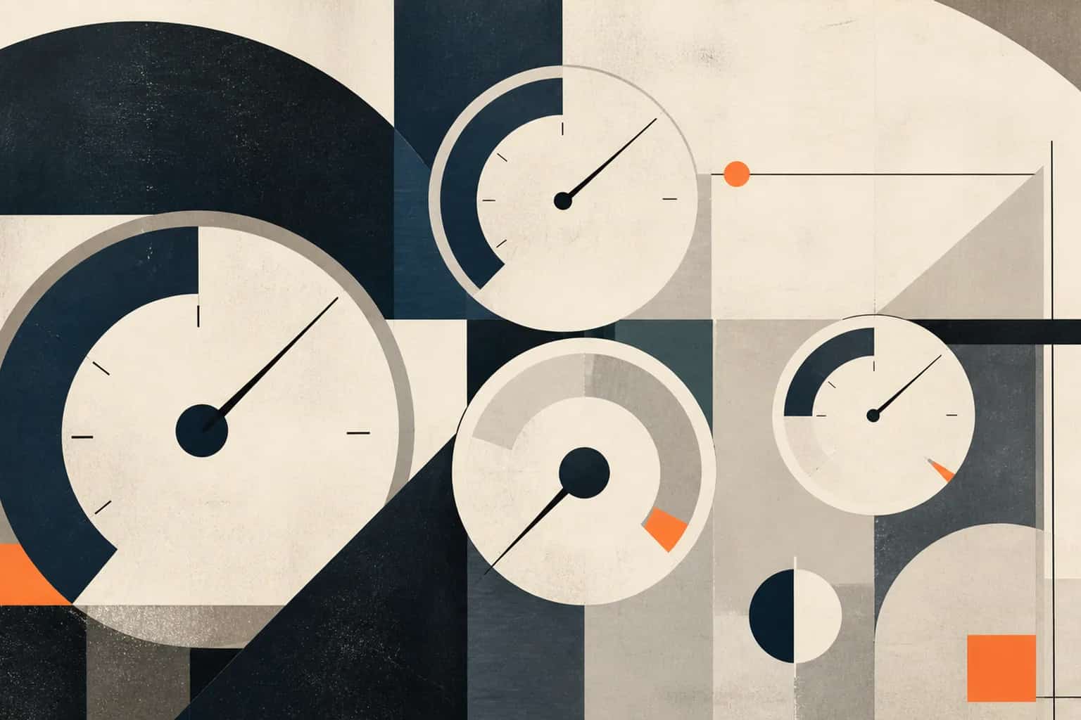 Abstract editorial artwork for "PE/VC Fund Metrics: IRR, MOIC, TVPI, DPI and RVPI Explained"