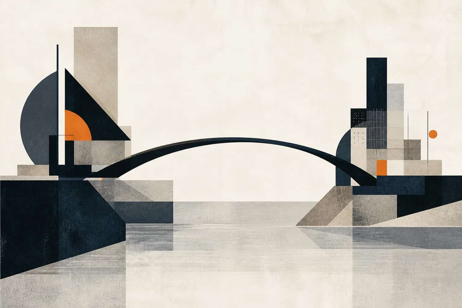 Abstract editorial artwork for "Netherlands-India Cross-Border M&A: Sectors and Deal Risks"