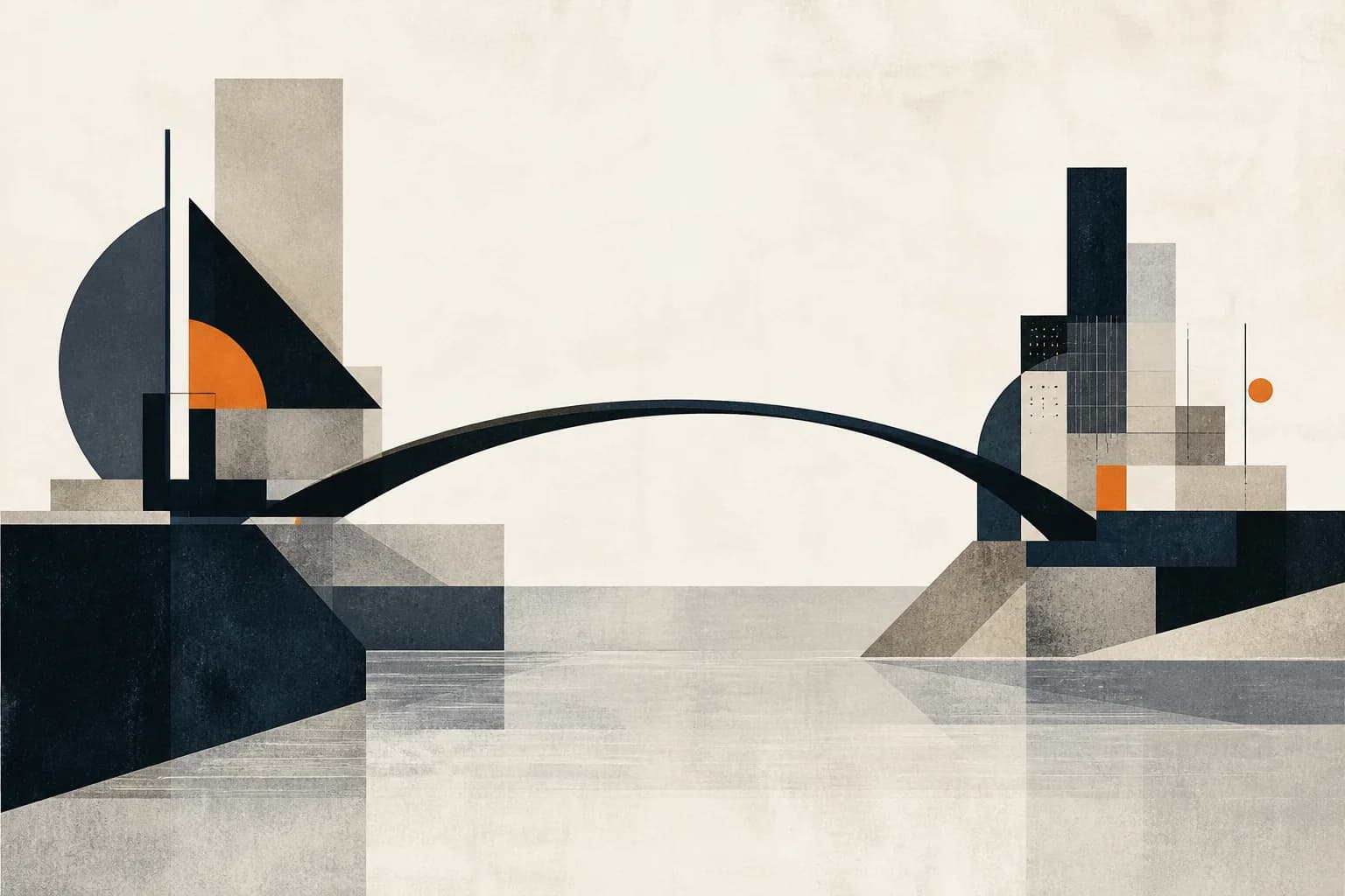 Abstract editorial artwork for "Netherlands-India Cross-Border M&A: Sectors and Deal Risks"