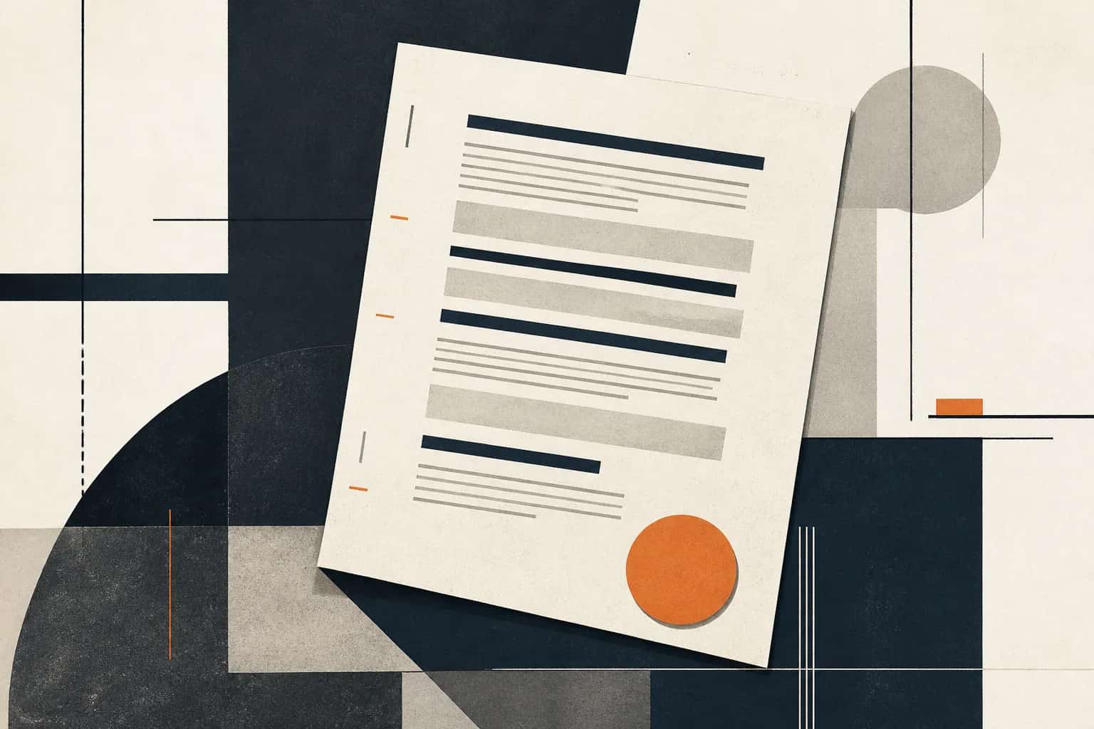 Abstract editorial artwork for "M&A Term Sheet: Key Terms, Example and Seller Checklist"