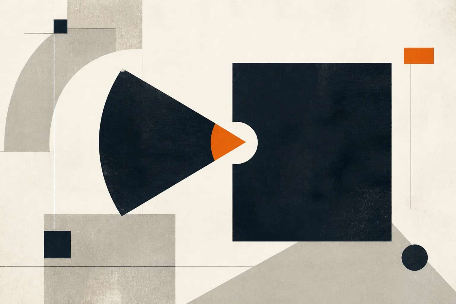Abstract editorial artwork for "Fractional CFO: What It Is, What It Does and When to Hire One"