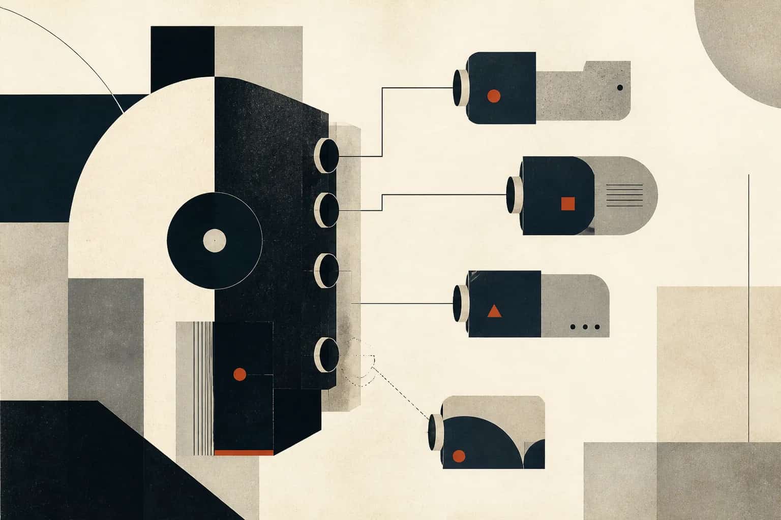 Abstract editorial artwork for "Fractional Investment Team: 10 Reasons Investors Use One"