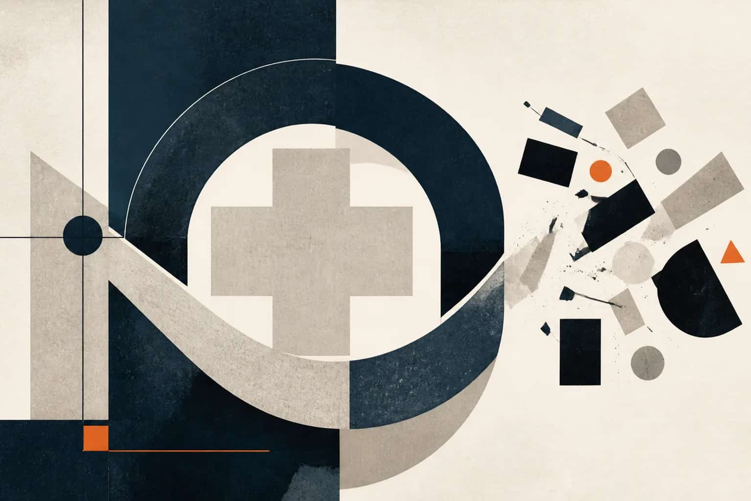 Abstract editorial artwork for "Healthcare Clinic Cost Management: Protect Margin Without Cutting Care"