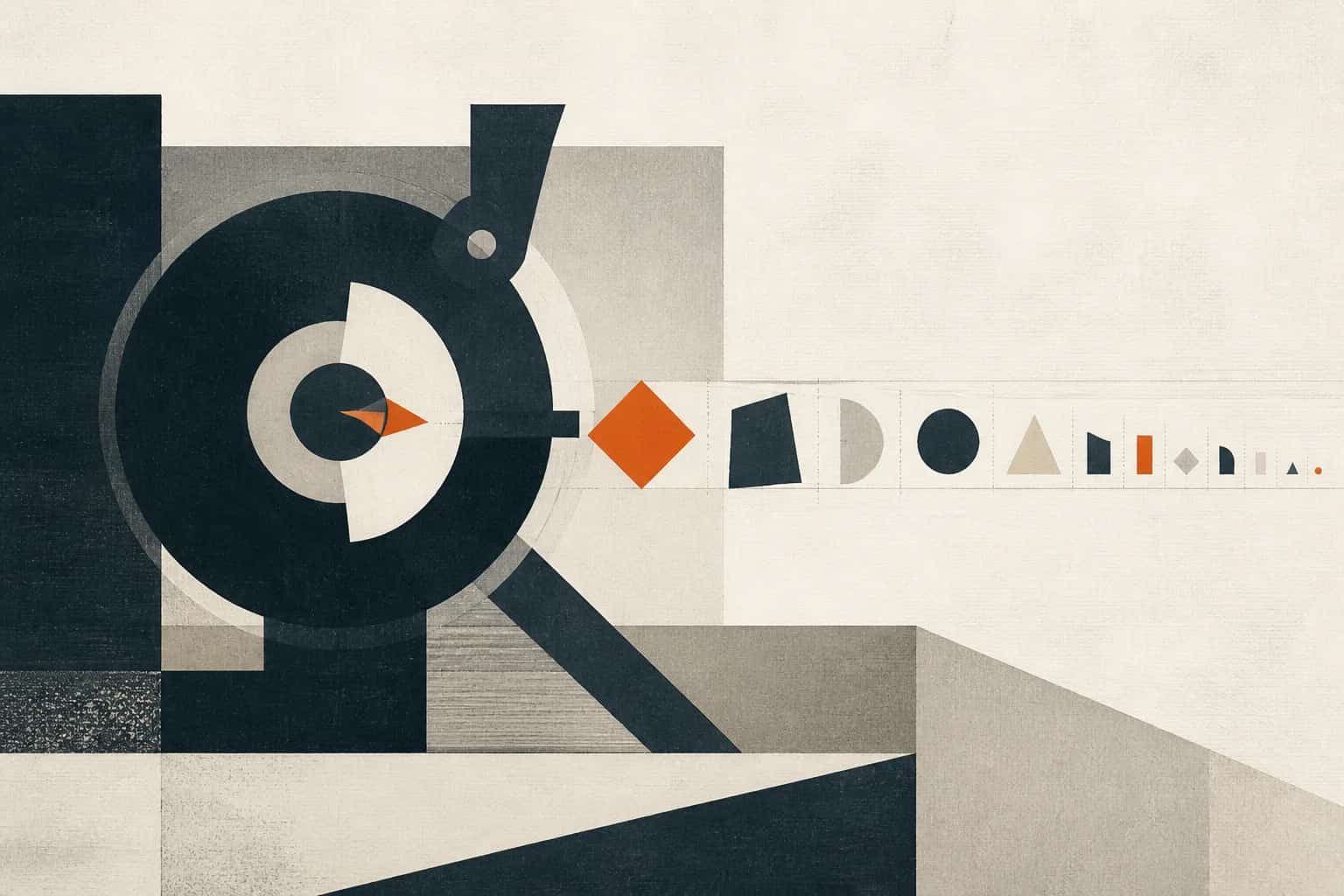 Abstract editorial artwork for "Innovation as a System: How Companies Build Repeatable Renewal"