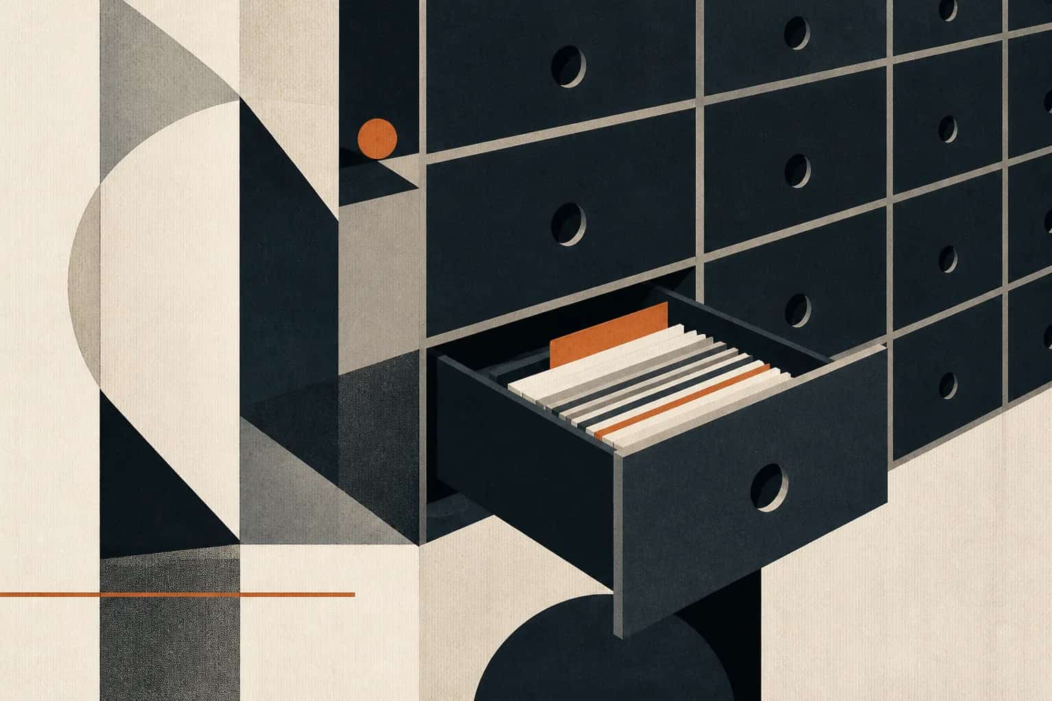 Abstract editorial artwork for "Series B Data Room Checklist for Fundraising"