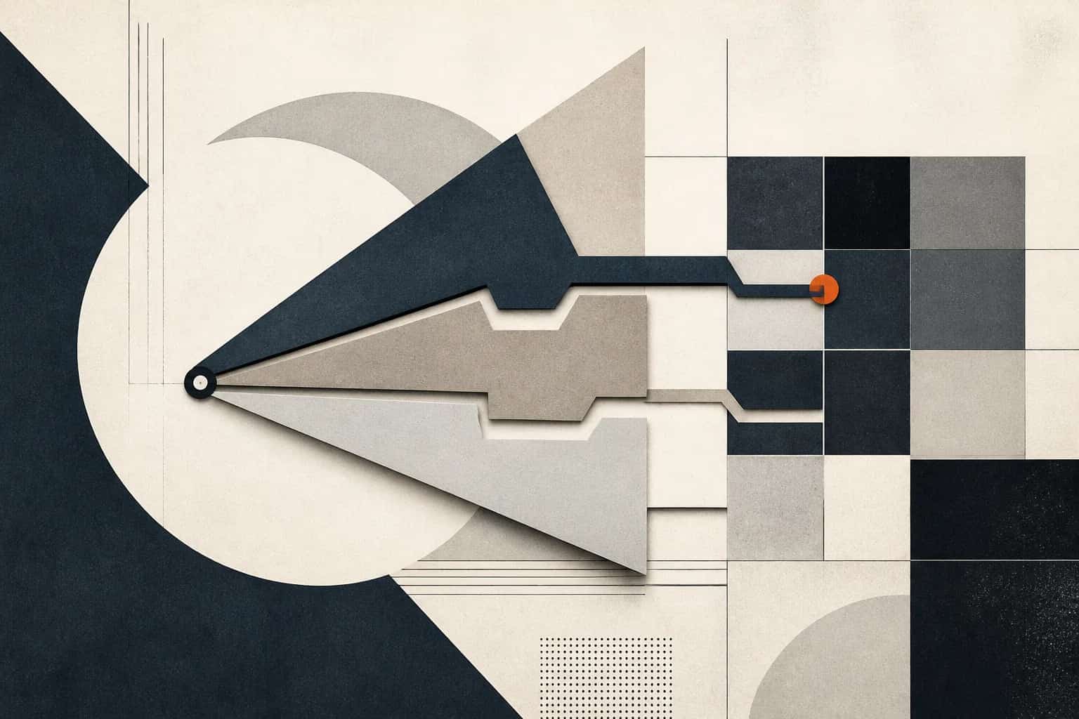 Movable planning planes pivoting from fixed actuals toward a selected forward path