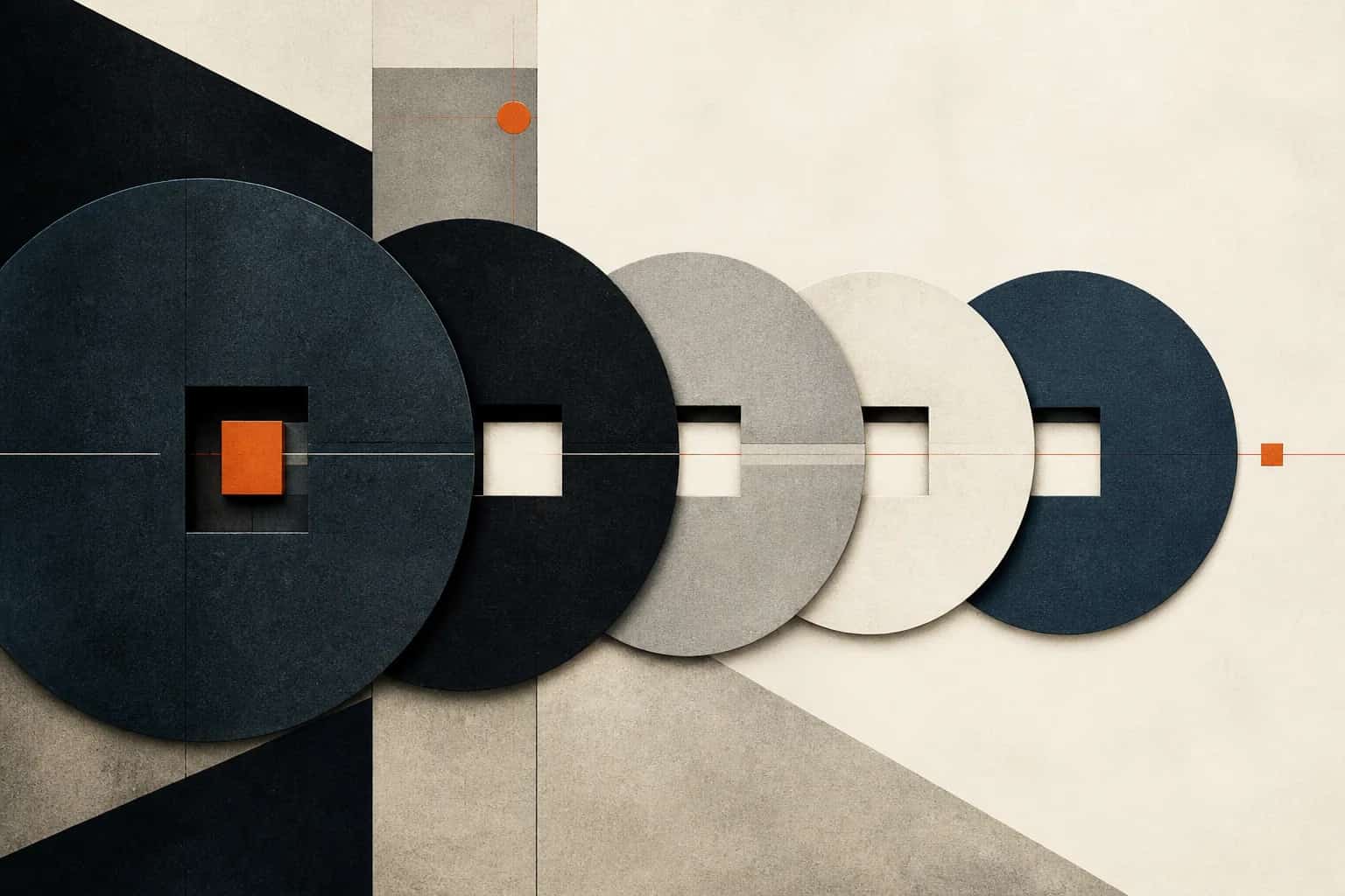 Five overlapping circular shutter plates aligned around one controlled passage