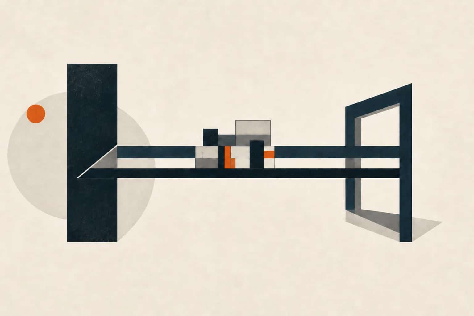 Three load-bearing bands carry a compact core from a withdrawing support into a new structural frame